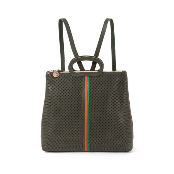 Clare V Handbags - Clare V. Perforated Marcelle Backpack in Green